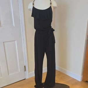 Baby Phat Black Ruffled Jumpsuit